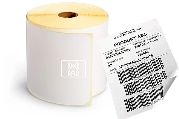 Palle label. Palle label med RFID indbygget i papiret. Palle etiketten er en A5 148x210 mm. fra Etisoft.